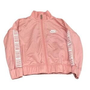 Nike Track Jacket Toddler 3T Pink Excellent Branded Sleeve Taping Full Zip